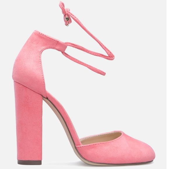 Pink Salmon Coral Strappy pumps Heels Size 9.5 - Picture 2 of 8